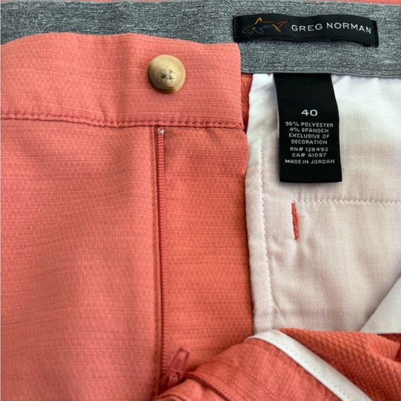 GREG NORMAM GOLF SHORTS. EXCELLENT CONDITION. MOISTURE WICK. SOFT 4 WAY STRETCH - Picture 11 of 11